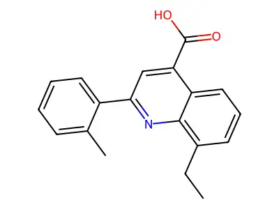 8-Ethyl-2-(2-methylphenyl)quinoline-4-carboxylic acid structure