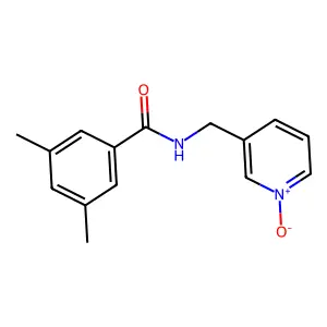 3,5-dimethyl-N-[(1-oxidopyridin-1-ium-3-yl)methyl]benzamide structure
