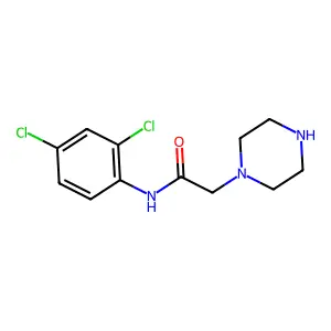 N-(2,4-dichlorophenyl)-2-piperazinylacetamide structure