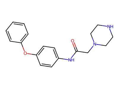 N-(4-phenoxyphenyl)-2-(piperazin-1-yl)acetamide structure