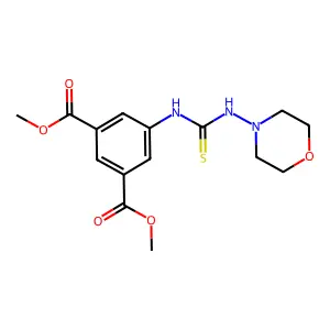 Dimethyl 5-[(morpholin-4-ylcarbamothioyl)amino]benzene-1,3-dicarboxylate structure
