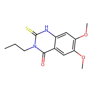 6,7-dimethoxy-3-propyl-2-thioxo-2,3-dihydroquinazolin-4(1H)-one structure
