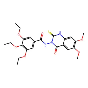 N-(6,7-dimethoxy-4-oxo-2-sulfanylidene-1H-quinazolin-3-yl)-3,4,5-triethoxybenzamide structure