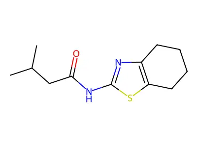 3-methyl-N-(4,5,6,7-tetrahydro-1,3-benzothiazol-2-yl)butanamide structure