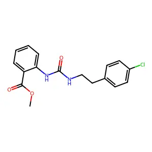 Methyl 2-({[2-(4-chlorophenyl)ethyl]carbamoyl}amino)benzoate structure