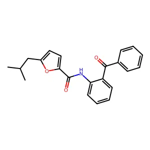 N-(2-benzoylphenyl)-5-(2-methylpropyl)furan-2-carboxamide structure