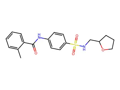 2-methyl-N-(4-{[(tetrahydro-2-furanylmethyl)amino]sulfonyl}phenyl)benzamide structure