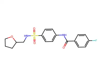 4-fluoro-N-[4-(oxolan-2-ylmethylsulfamoyl)phenyl]benzamide structure