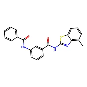 3-benzamido-N-(4-methyl-1,3-benzothiazol-2-yl)benzamide structure