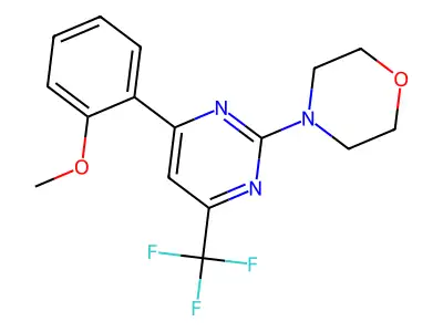 4-[4-(2-Methoxyphenyl)-6-(trifluoromethyl)pyrimidin-2-yl]morpholine structure