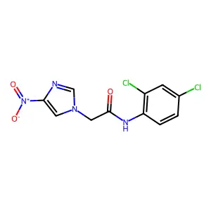 N-(2,4-dichlorophenyl)-2-(4-nitroimidazol-1-yl)acetamide structure