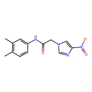 N-(3,4-dimethylphenyl)-2-{4-nitro-1H-imidazol-1-yl}acetamide structure
