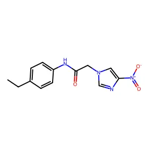 N-(4-ethylphenyl)-2-{4-nitro-1H-imidazol-1-yl}acetamide structure
