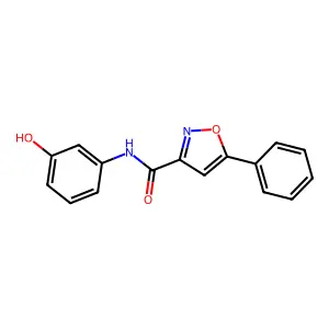 N-(3-hydroxyphenyl)-5-phenyl-1,2-oxazole-3-carboxamide structure