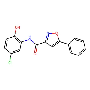 N-(5-chloro-2-hydroxyphenyl)-5-phenyl-1,2-oxazole-3-carboxamide structure
