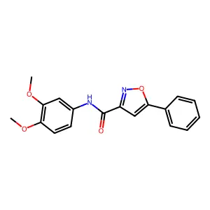 N-(3,4-dimethoxyphenyl)-5-phenyl-1,2-oxazole-3-carboxamide structure