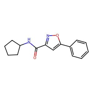 N-cyclopentyl-5-phenyl-1,2-oxazole-3-carboxamide structure