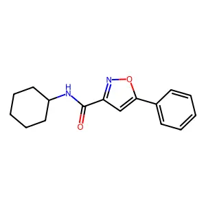 N-cyclohexyl-5-phenyl-1,2-oxazole-3-carboxamide structure