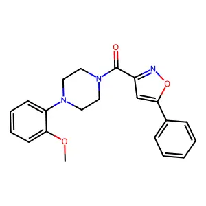 [4-(2-Methoxy-phenyl)-piperazin-1-yl]-(5-phenyl-isoxazol-3-yl)-methanone structure