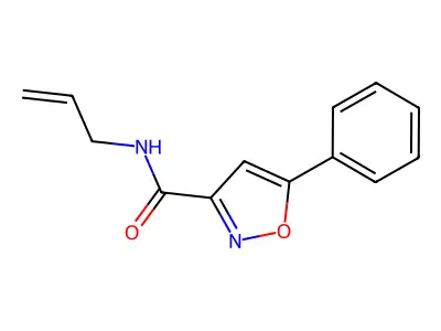 N-allyl-5-phenyl-3-isoxazolecarboxamide structure