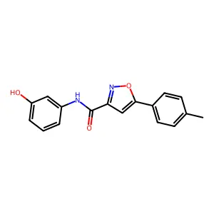 N-(3-hydroxyphenyl)-5-(4-methylphenyl)-1,2-oxazole-3-carboxamide structure