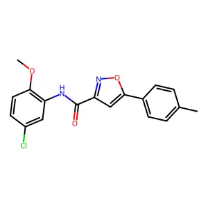 N-(5-chloro-2-methoxyphenyl)-5-(4-methylphenyl)-1,2-oxazole-3-carboxamide structure