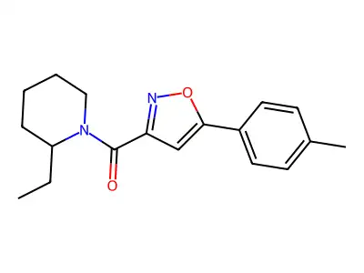 (2-Ethylpiperidin-1-yl)-[5-(4-methylphenyl)-1,2-oxazol-3-yl]methanone structure