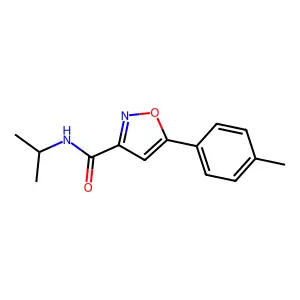 N-isopropyl-5-(4-methylphenyl)-3-isoxazolecarboxamide structure
