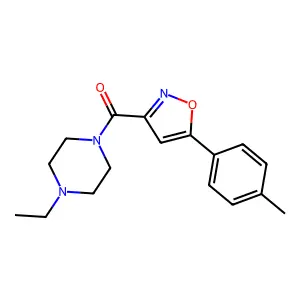 (4-Ethylpiperazin-1-yl)-[5-(4-methylphenyl)-1,2-oxazol-3-yl]methanone structure