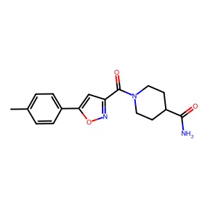 1-[5-(4-Methylphenyl)-1,2-oxazole-3-carbonyl]piperidine-4-carboxamide structure