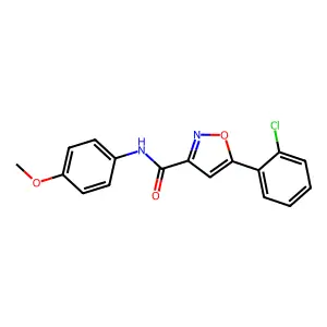 5-(2-chlorophenyl)-N-(4-methoxyphenyl)-1,2-oxazole-3-carboxamide structure