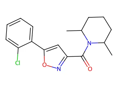 [5-(2-Chlorophenyl)-1,2-oxazol-3-yl]-(2,6-dimethylpiperidin-1-yl)methanone structure