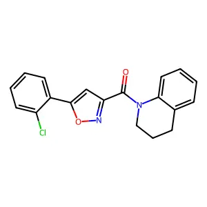 [5-(2-chlorophenyl)-1,2-oxazol-3-yl]-(3,4-dihydro-2H-quinolin-1-yl)methanone structure
