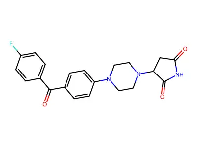 3-[4-[4-(4-Fluorobenzoyl)phenyl]piperazin-1-yl]pyrrolidine-2,5-dione structure