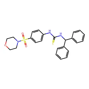 1-Benzhydryl-3-(4-morpholin-4-ylsulfonylphenyl)thiourea structure