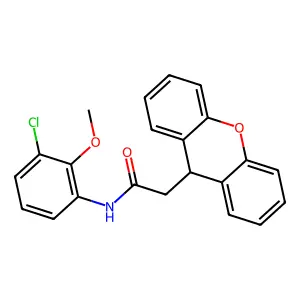 N-(3-chloro-2-methoxyphenyl)-2-(9H-xanthen-9-yl)acetamide structure