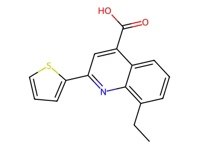 8-Ethyl-2-(2-thienyl)quinoline-4-carboxylic acid structure