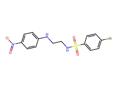 4-bromo-N-[2-(4-nitroanilino)ethyl]benzenesulfonamide structure