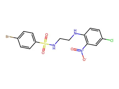 4-bromo-N-[2-(4-chloro-2-nitroanilino)ethyl]benzenesulfonamide structure