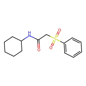 N-cyclohexyl-2-(phenylsulfonyl)acetamide structure