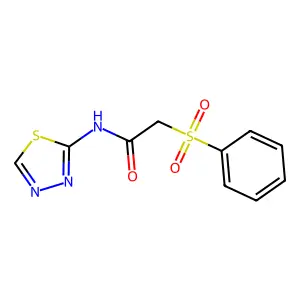 2-(phenylsulfonyl)-N-(1,3,4-thiadiazol-2-yl)acetamide structure