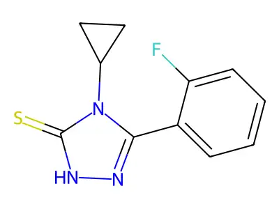 4-cyclopropyl-5-(2-fluorophenyl)-4H-1,2,4-triazole-3-thiol structure