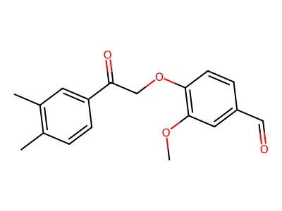 4-[2-(3,4-Dimethylphenyl)-2-oxoethoxy]-3-methoxybenzaldehyde structure