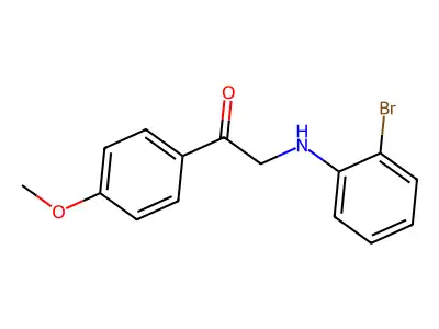 2-(2-Bromoanilino)-1-(4-methoxyphenyl)ethanone structure