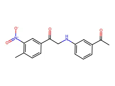 2-(3-Acetylanilino)-1-(4-methyl-3-nitrophenyl)ethanone structure