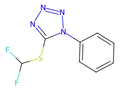 5-[(Difluoromethyl)thio]-1-phenyl-1H-tetrazole structure