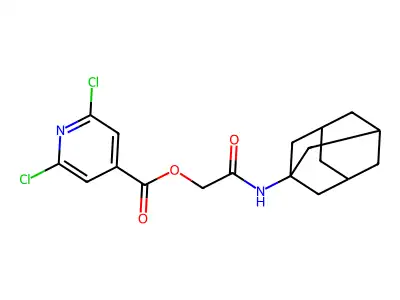 [(Adamantan-1-yl)carbamoyl]methyl 2,6-dichloropyridine-4-carboxylate structure