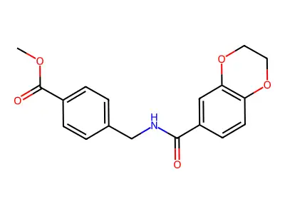 Methyl 4-[(2,3-dihydro-1,4-benzodioxine-6-carbonylamino)methyl]benzoate structure