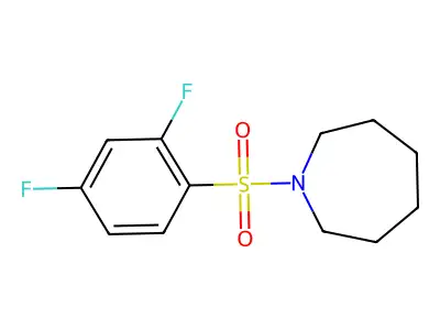 1-((2,4-Difluorophenyl)sulfonyl)azepane structure