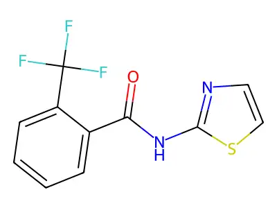 N-(1,3-thiazol-2-yl)-2-(trifluoromethyl)benzamide structure